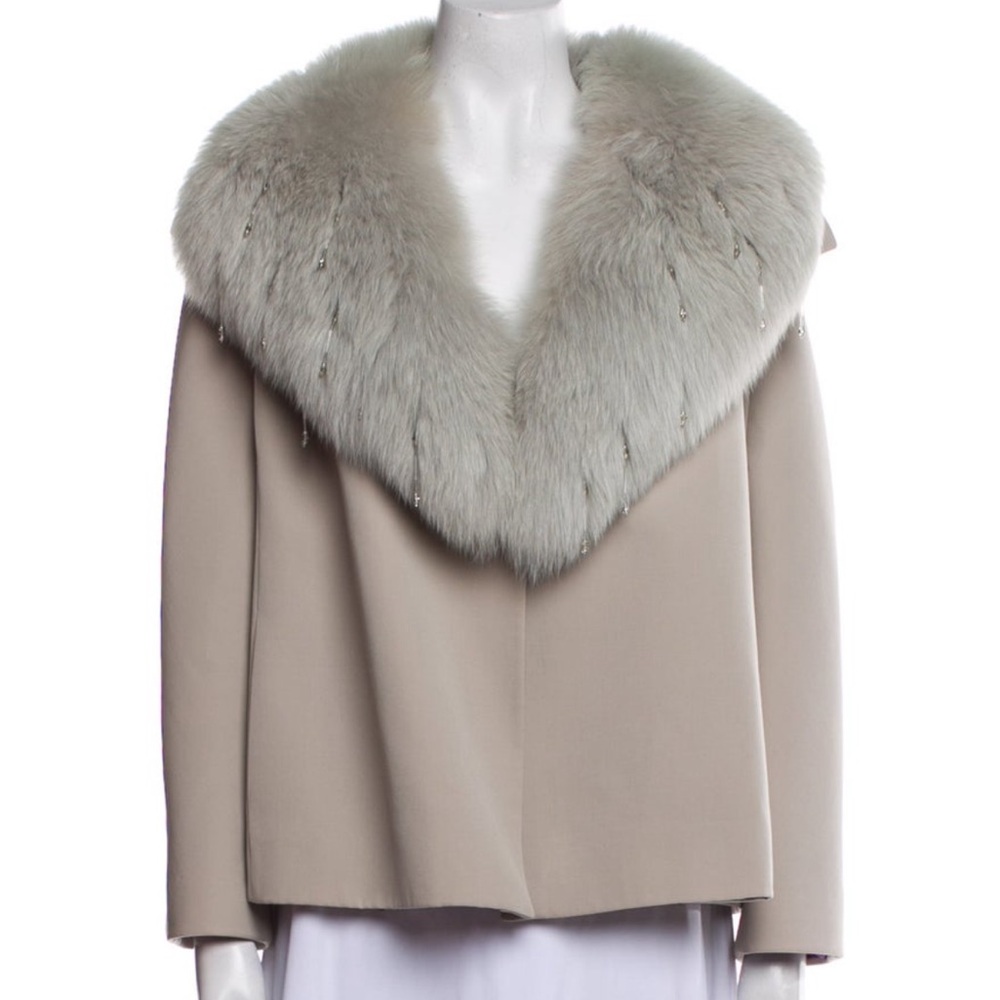 Gianna Versace Couture Jacket with Fur Collar